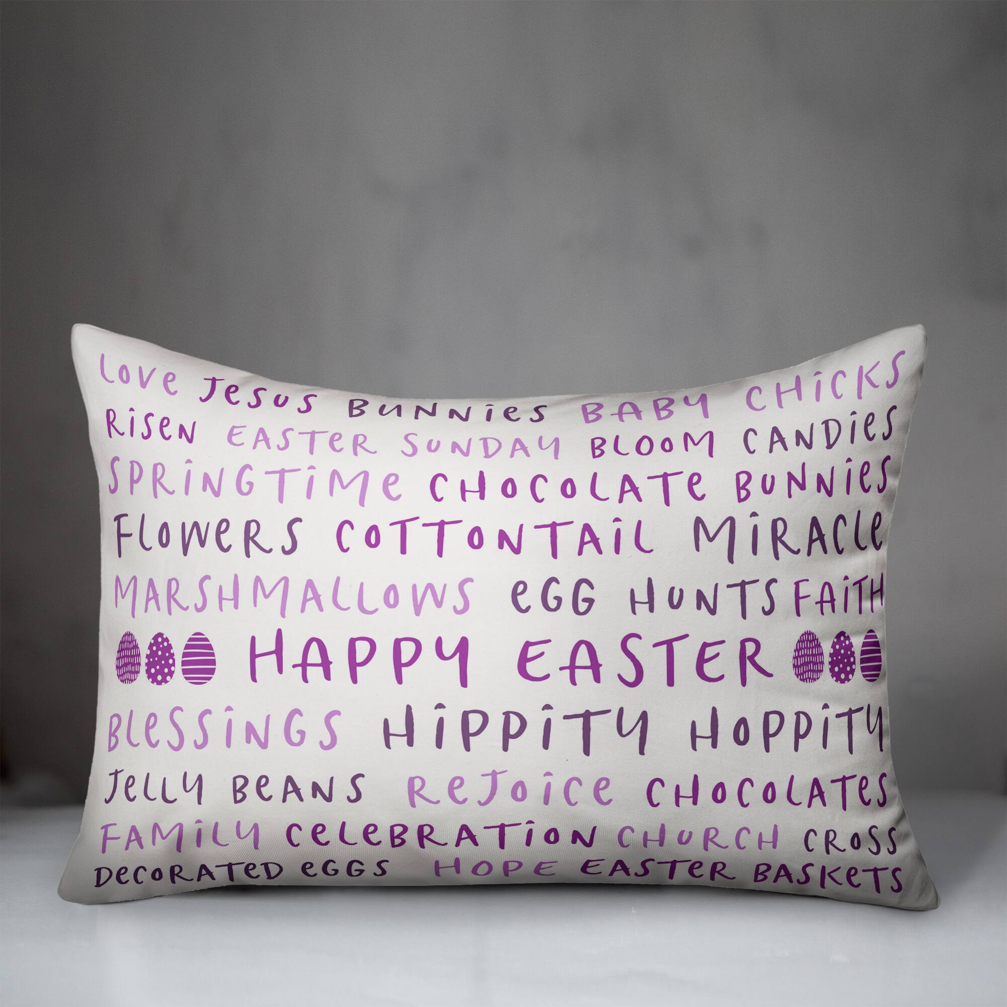 Easter Stuff Purples 2 14" x 20" Indoor / Outdoor Pillow